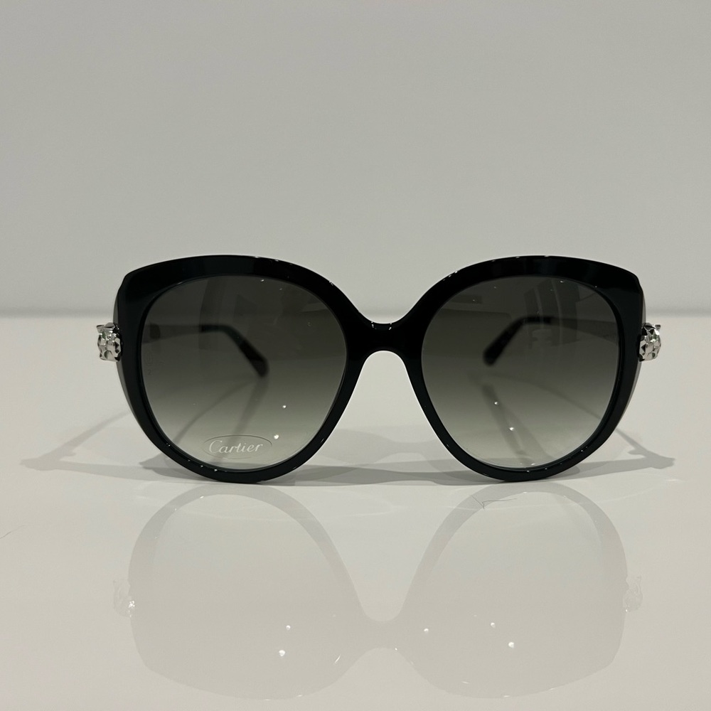 CARTIER BLACK PANTHER SUNGLASSES NEW - Picture 5 of 16